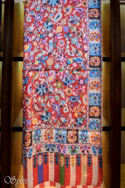 Sylvért, Cashmere, Rivanor, Rivaya, Kalamkari, 100% Natural, Organic Dye, Luxury, Heritage, Sustainable, slow fashion, quiet luxury. Sylvert. Embroidered, 