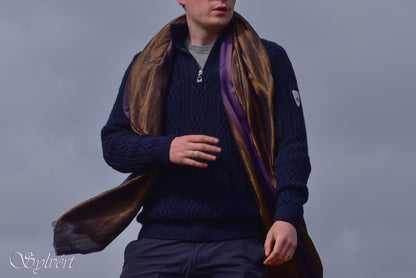 Sylvért, Blended Shawl, Silk,  Cashmere, Vissera, moonlight, zari, 100% Natural, organic Dye, Luxury, Heritage, Sustainable, slow fashion, quiet luxury. Sylvert.