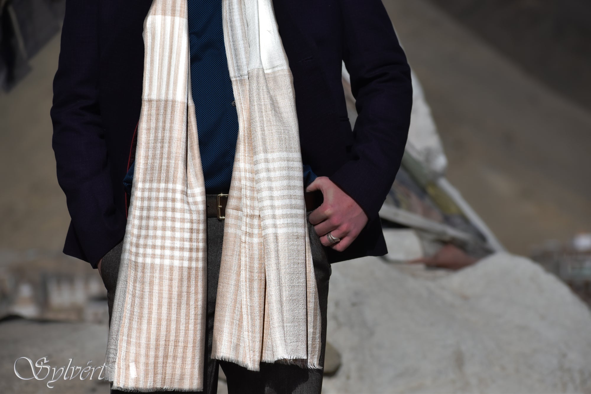 Sylvért, Pashmina, Coronis, Corvella, 100% Natural, organic, undyed, Luxury, Heritage, Sustainable, slow fashion, quiet luxury. Sylvert.